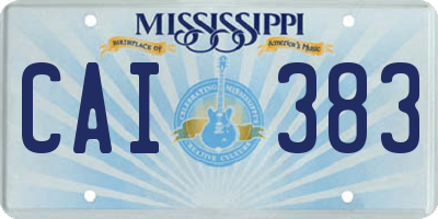 MS license plate CAI383