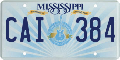 MS license plate CAI384