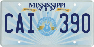 MS license plate CAI390