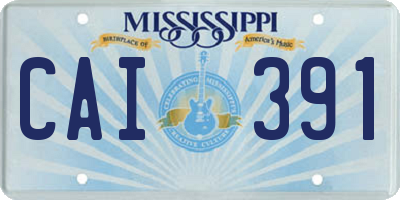 MS license plate CAI391