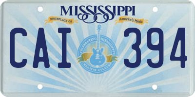 MS license plate CAI394