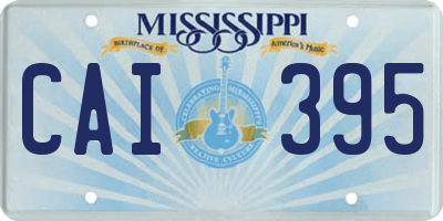 MS license plate CAI395
