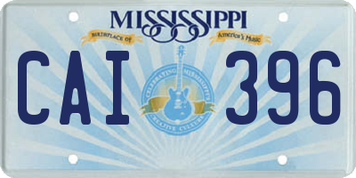 MS license plate CAI396
