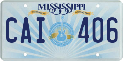 MS license plate CAI406