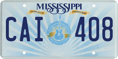 MS license plate CAI408