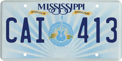 MS license plate CAI413