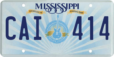 MS license plate CAI414