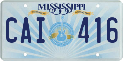 MS license plate CAI416