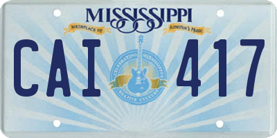 MS license plate CAI417
