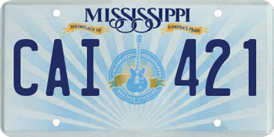 MS license plate CAI421