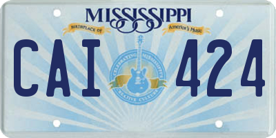 MS license plate CAI424