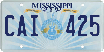 MS license plate CAI425