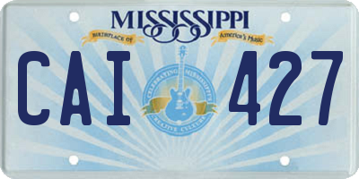 MS license plate CAI427