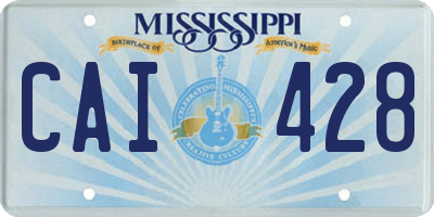 MS license plate CAI428