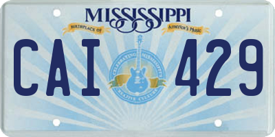 MS license plate CAI429