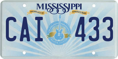 MS license plate CAI433