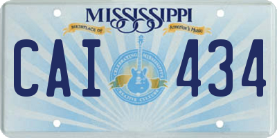 MS license plate CAI434