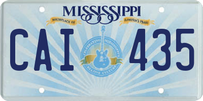 MS license plate CAI435
