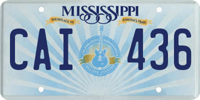 MS license plate CAI436