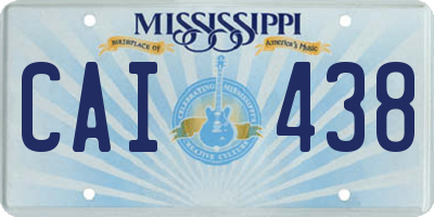 MS license plate CAI438