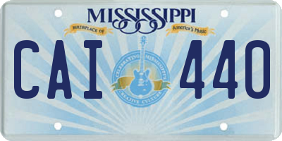 MS license plate CAI440