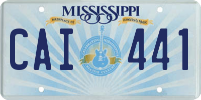 MS license plate CAI441