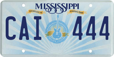 MS license plate CAI444