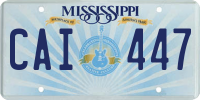 MS license plate CAI447