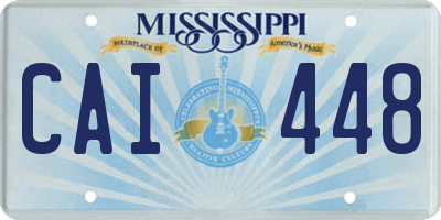 MS license plate CAI448