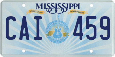 MS license plate CAI459