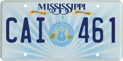 MS license plate CAI461