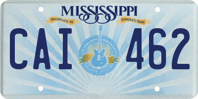 MS license plate CAI462