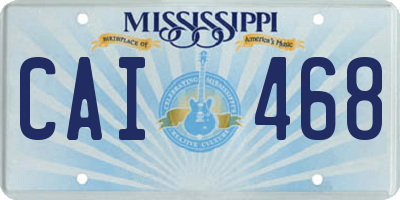 MS license plate CAI468