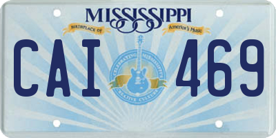 MS license plate CAI469