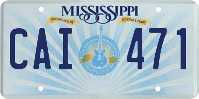 MS license plate CAI471