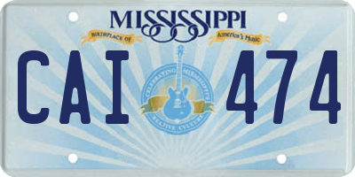 MS license plate CAI474