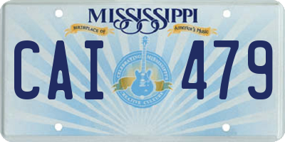 MS license plate CAI479