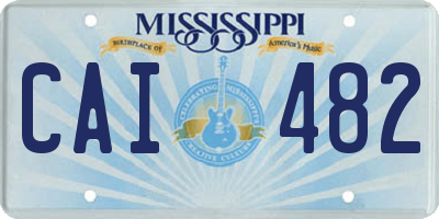 MS license plate CAI482