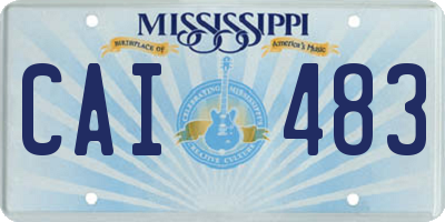 MS license plate CAI483