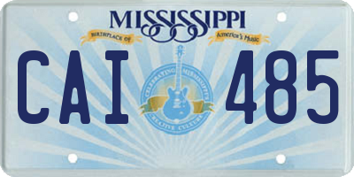 MS license plate CAI485