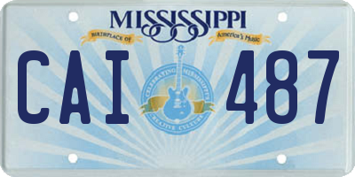 MS license plate CAI487
