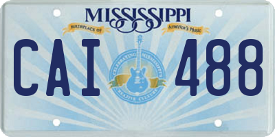 MS license plate CAI488
