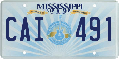 MS license plate CAI491