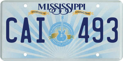 MS license plate CAI493