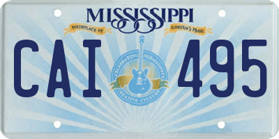 MS license plate CAI495