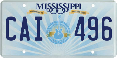 MS license plate CAI496