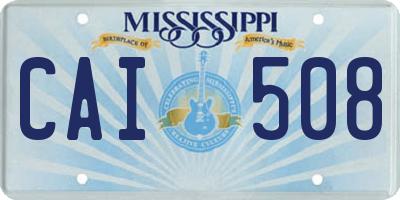 MS license plate CAI508