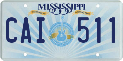 MS license plate CAI511