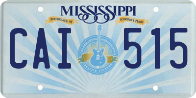 MS license plate CAI515