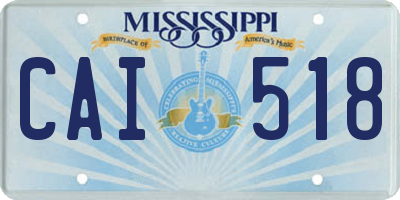 MS license plate CAI518